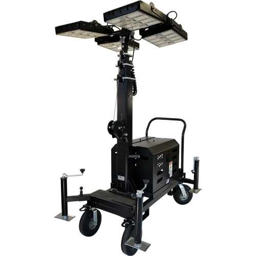 Beacon LED Four-Light Tower, Diesel/Electric, 800 Watts, 120000 Lumens, 17' High Par Equipment