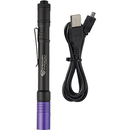 Lampe stylo UV avec port de recharge micro USB Stylus Pro, DEL, Corps en Aluminium, piles Rechargeable, Compris Par Equipment