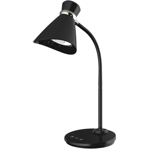 Desk Lamp, 6 W, LED, 16" Neck, Black Par Equipment