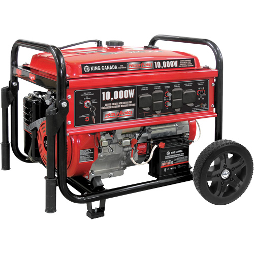 Gasoline Generator with Electric Start, 10000 W Surge, 7500 W Rated, 120 V/240 V, 25 L Tank Par Equipment