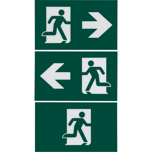 Running Man Sign with Security Lights, LED, Battery Operated/Hardwired, 12-1/10" L x 11" W, Pictogram Par Equipment