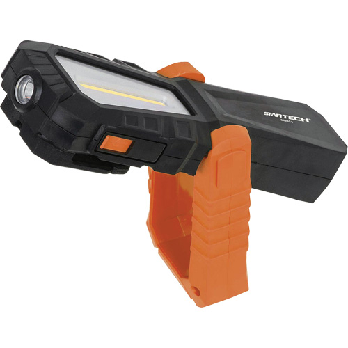 Lampe de travail COB rechargeable avec base pivotante magn&eacute;tique, DEL, 240 lumens, Boîtier en Plastique Par Equipment