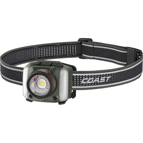 Lampe frontale FL97R &agrave; trois couleurs avec syst&egrave;me Twist Focus et commande vocale, DEL, 830 lumens, 2 hres de fonctionnement, piles Rechargeable Par Equipment