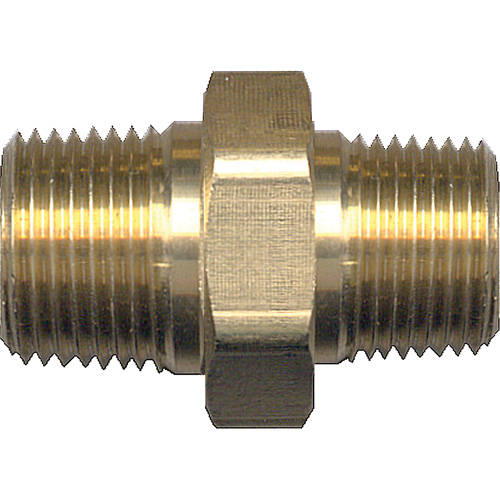 Reducing Hex Nipple, Brass, 1/4" x 1/8", NPT x NPT Par Equipment