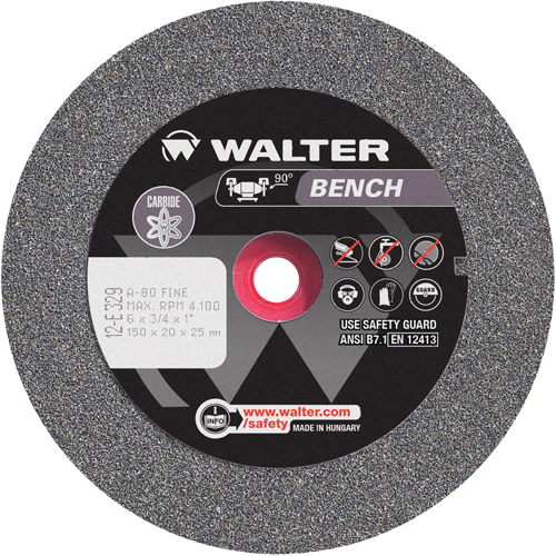 Bench Grinding Wheel, 6" x 3/4", 1" Arbor, 1 Par Equipment