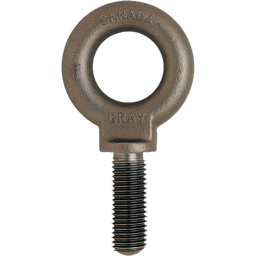 Eye Bolt, 1-11/16" Dia., 2-1/4" L, Uncoated Natural Finish, 10600 lbs. (5.3 tons) Capacity Par Equipment