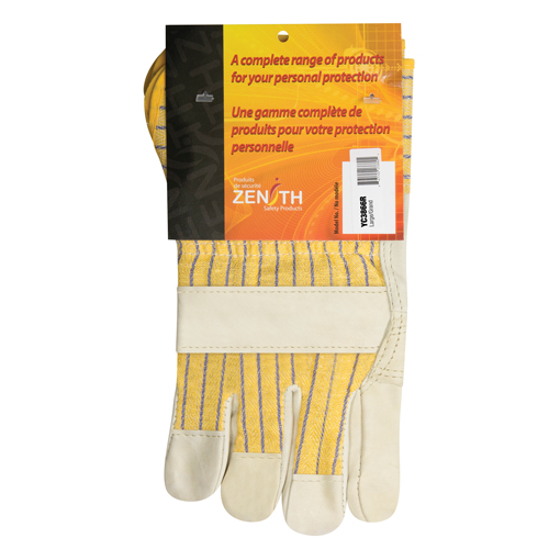 Fitters Patch Palm Gloves, Large, Grain Cowhide Palm, Cotton Inner Lining Par Equipment