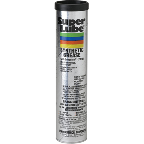 Super Lube Synthetic Based Grease With PFTE, 400 g, Cartridge Par Equipment