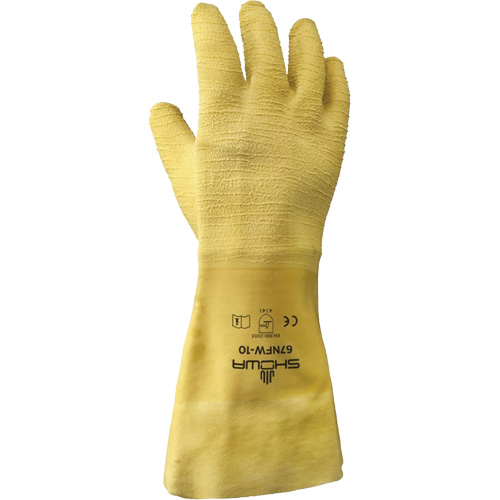 67NFW General Purpose Gloves, 10/Large, Rubber Latex Coating, Cotton Shell Par Equipment