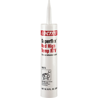 Superflex High Temp RTV Silicone Adhesive Sealant, Cartridge, Red Par Equipment
