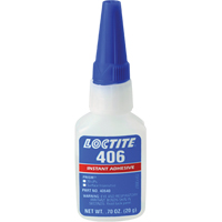 Adh&eacute;sif instantan&eacute; Prism 406, Transparent, Bouteille, 0,7 liq. oz. Par Equipment