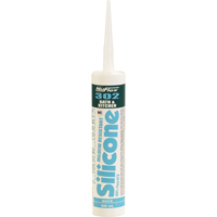 NuFlex&reg; 302 Bath And Kitchen Silicone Sealant, 300 ml, Cartridge, Clear Par Equipment