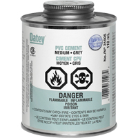 PVC Cement, 0.250 lbs, Brush-Top Can, Grey Par Equipment