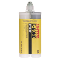 E-60NC Electrically Non-Corrosive Structural Adhesives, 400 ml, Dual Cartridge, Two-Part, Black Par Equipment