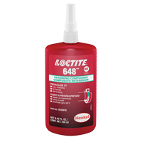 Loctite<sup>®</sup> 648 Retaining Compound, 250 ml, Bottle, Green AF277 | Par Equipment