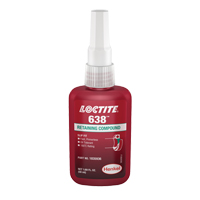 Loctite<sup>®</sup> 638 Retaining Compound, 50 ml, Bottle, Green AF279 | Par Equipment