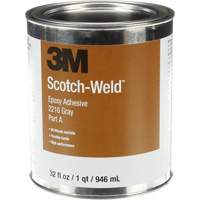 Scotch-Weld Adhesive, 32 fl. oz., Kit, Two-Part, Grey Par Equipment
