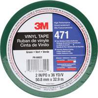 471 Vinyl Tape, 50.8 mm (2") W x 32.9 m (108') L, 5.2 mils, Green Par Equipment