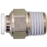 Straight Threaded Connector, 5/16", Brass, NPT Thread UP595 | Par Equipment