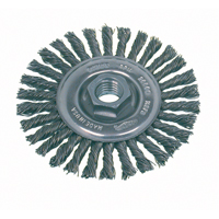 High Speed Small Grinder Stringer Bead Knot Wire Wheel Brush, 4" Dia., 0.02" Fill, 5/8"-11 Arbor, Stainless Steel Par Equipment
