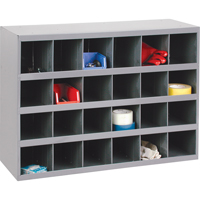 Steel Storage Bin Cabinet, 33-3/4" W x 12" D x 23-7/8" H, Grey Par Equipment
