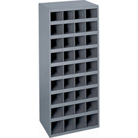 Steel Storage Bin Cabinet, 17-7/8" W x 12" D x 42" H, Grey Par Equipment