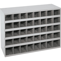 Steel Storage Bin Cabinet, 33-3/4" W x 12" D x 23-7/8" H, Grey CA149 | Par Equipment