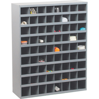 Steel Storage Bin Cabinet, 33-3/4" W x 12" D x 42" H, Grey Par Equipment