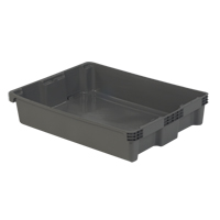 Contenants Stack-N-Nest Polylewton, 6,1" x 29,6" x 22,4", Gris Par Equipment