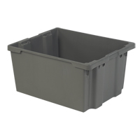Contenants Stack-N-Nest Polylewton, 15,1" x 30,1" x 24", Gris Par Equipment