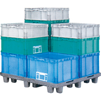 StakPak Plus 4845 System Containers, 15" W x 24" D x 14.5" H, Royal Blue Par Equipment