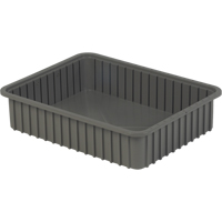 Contenants Divider Box, Poly&eacute;thyl&egrave;ne, 22,4" la x 17,4" p x 5" h, Gris Par Equipment