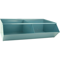 Bacs sectionnels superposables, Cap. 100 lb, 37" la x 24" p x 11" h, Bleu Par Equipment