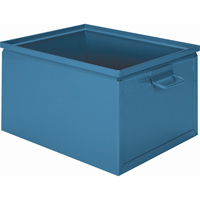 Boîte empilable en acier, 7,5" la x 13" p x 6" h, Bleu CA813 | Par Equipment