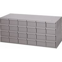 Industrial Drawer Cabinets, 24 Drawers, 33-3/4" W x 11-5/8" D x 14-3/8" H, Grey CA930 | Par Equipment