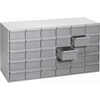 Industrial Drawer Cabinets, 30 Drawers, 33-3/4" W x 11-3/4" D x 21-1/8" H, Grey CA934 | Par Equipment