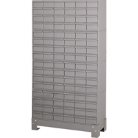 Industrial Drawer Cabinet With Base, 96 Drawers, 34-1/8" W x 12-1/4" D x 62-1/2" H, Grey CA941 | Par Equipment