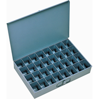 Compartment Scoop Boxes, Steel, 32 Slots, 18" W x 12" D x 3" H, Grey CB002 | Par Equipment