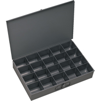 Compartment Scoop Boxes, Steel, 20 Slots, 13-3/8" W x 9-1/4" D x 2" H, Grey CB023 | Par Equipment
