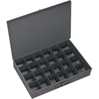 Compartment Scoop Boxes, Steel, 24 Slots, 13-3/8" W x 9-1/4" D x 2" H, Grey CB029 | Par Equipment
