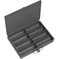 Compartment Scoop Boxes, Steel, 8 Slots, 13-3/8" W x 9-1/4" D x 2" H, Grey CB032 | Par Equipment