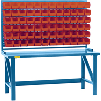 Rayonnage &agrave; persienne avec bacs, 36 bacs, 72" la x 15" p x 40" h Par Equipment