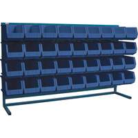 Rayonnage &agrave; persienne avec bacs, 36 bacs, 72" la x 15" p x 40" h Par Equipment
