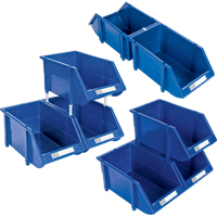 Stack & Hang Bin, 7-7/8" W x 7" H x 17-11/16" D, Blue Par Equipment
