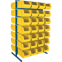 Double-Sided Stationary Bin Rack, 36" W x 24" D x 61" H, 56 Bins Par Equipment