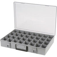 Compartment Case, Plastic, 32 Slots, 18-1/2" W x 13" D x 3" H, Grey CB497 | Par Equipment