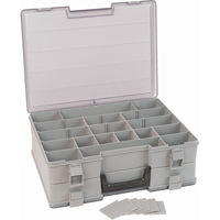 Boîte &agrave; compartiments, Plastique, 48 compartiments, 15-1/2" la x 11-3/4" p, 5" h, Gris Par Equipment