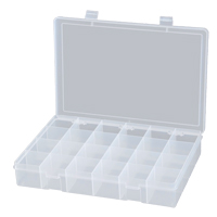Compact Polypropylene Compartment Cases, 13-1/8" W x 9" D x 2-5/16" H, 24 Compartments CB505 | Par Equipment