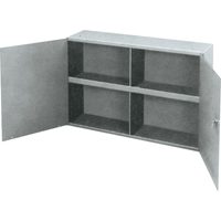 Utility Cabinet, Steel, 2 Shelves, 22-1/4" H x 33-3/4" W x 8-1/2" D, Grey Par Equipment