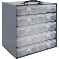 Compartment Box Cabinets, Steel, 5 Slots, 11-1/4" W x 6-3/4" D x 10-3/4" H, Grey Par Equipment